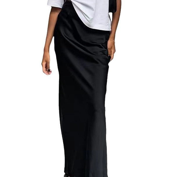 Damen elegantes Maxikleid mit asymmetrischem Schnitt und dekorativem Überwurf Drune