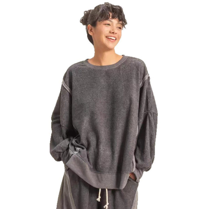 Damen Bequemer und stilvoller Oversized Pullover mit weitem Schnitt Drune