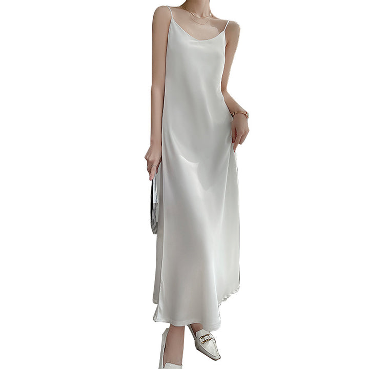 Damen Maxikleid mit Satin-Finish Drune