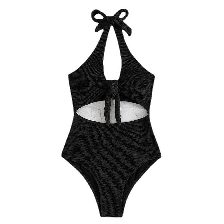 Damen Einteiler Badeanzug mit Knotendesign und Cut-Out-Details Drune
