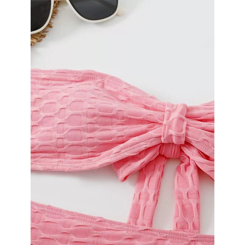 Damen Hochgeschnittener Bikini mit stylischem Knotendetail Drune