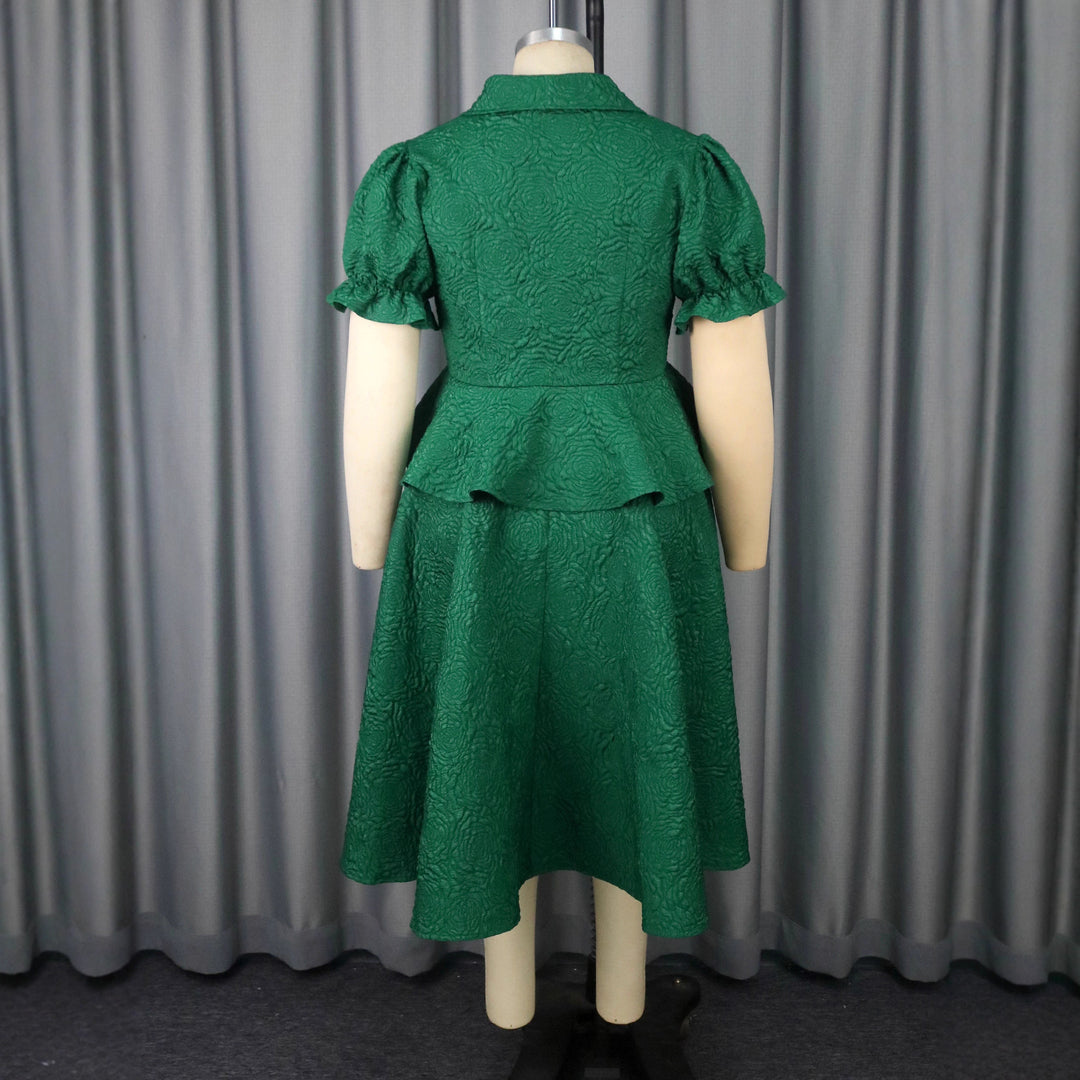 Damen Elegantes Wickelkleid mit extravagantem Taillenschnitt Drune