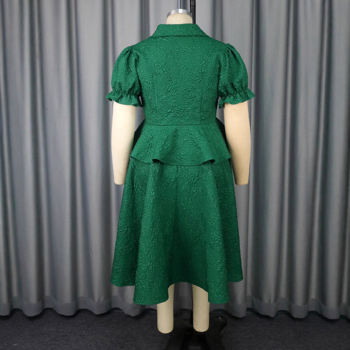 Damen Elegantes Wickelkleid mit extravagantem Taillenschnitt Drune