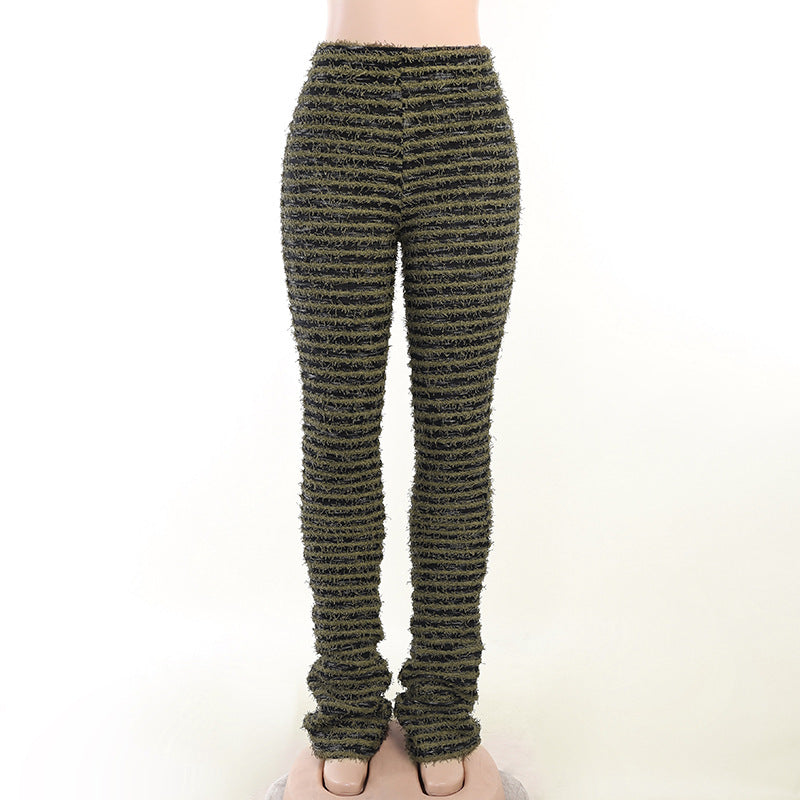 Damen Strickleggings mit raffiniertem Zick-Zack-Muster Drune