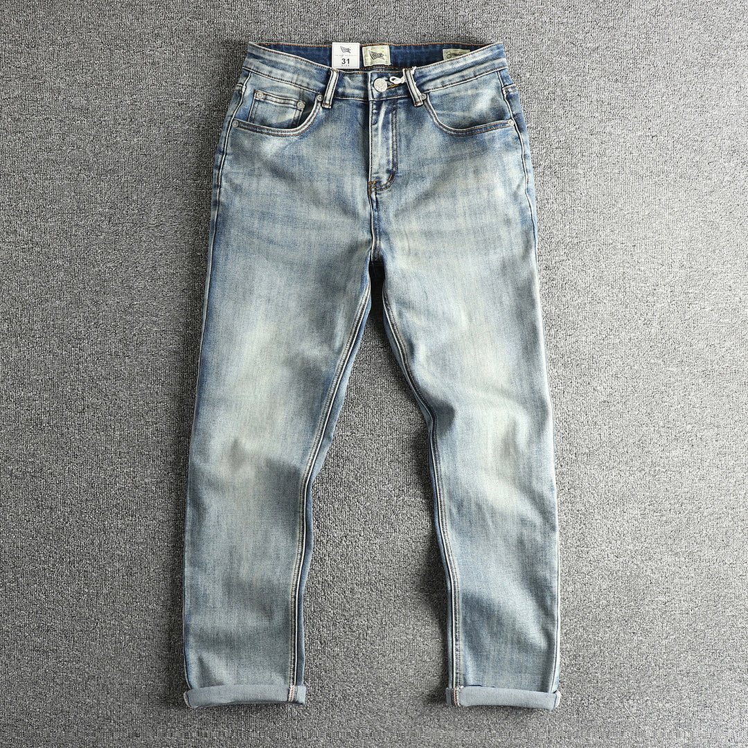 Damen Slim-Fit Jeans mit lässigen Fransen Drune