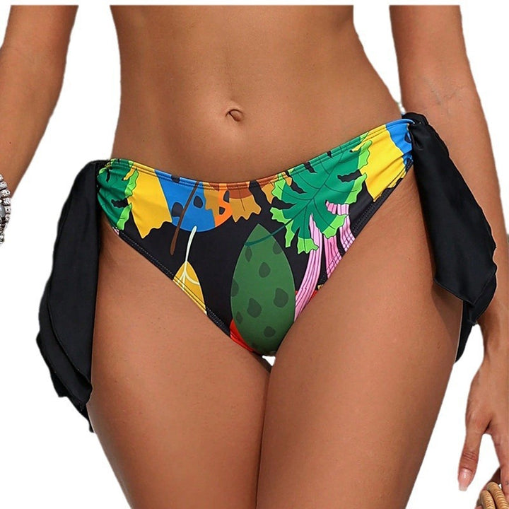 Damen Hoch taillierter Bikini-Slip mit knotenförmigem Design Drune