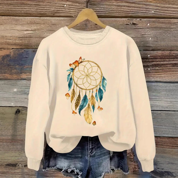 Damen Sweatshirt mit kunstvollem Traumfänger-Design Drune