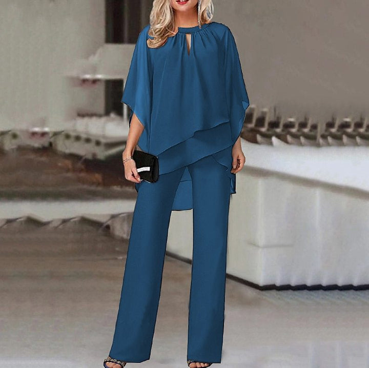 Drune | Elegantes Baumwoll- und Chiffon-Set für Frauen