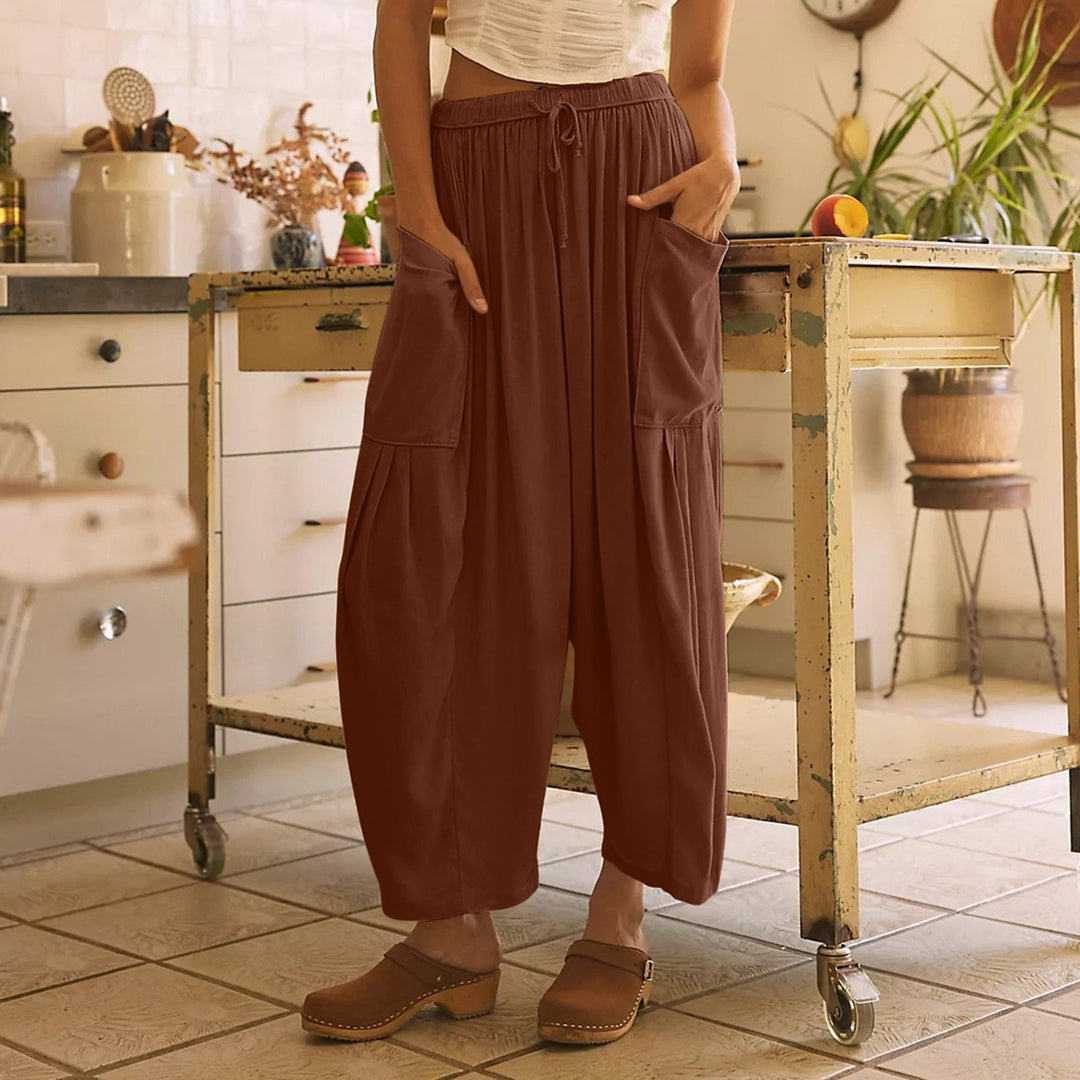 Damen Weite Sommerhosen Drune