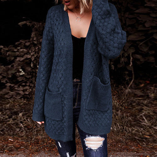 Damen Strickjacke mit strukturiertem Muster und praktischen Taschen Drune