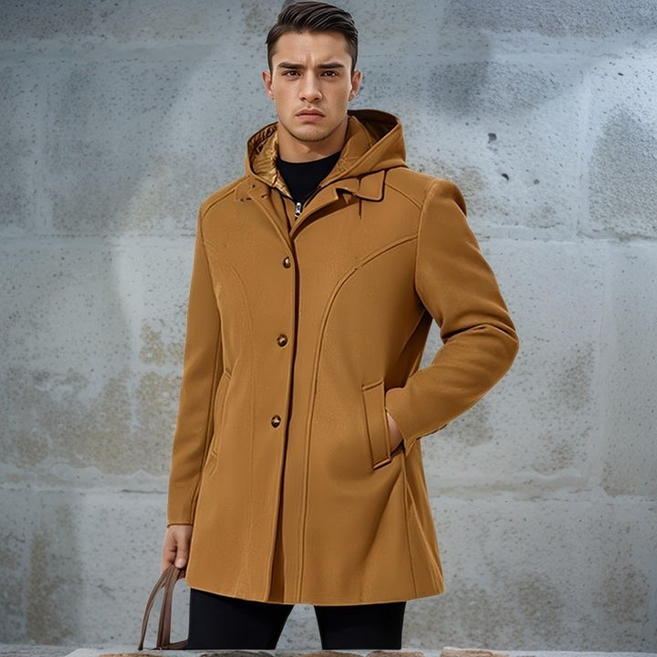 Herren modischer Parka mit praktischer Kapuze Drune