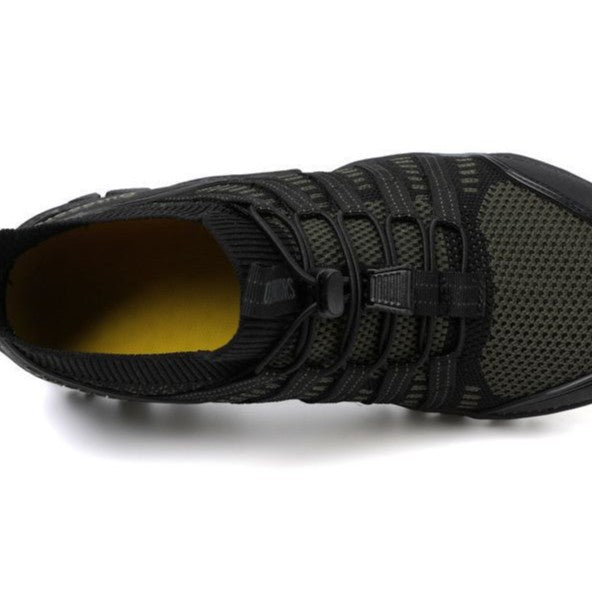 Unisex nan knöchelhoher Funktions-Sneaker mit Schutzkappe, Schnellzugverschluss und profilierter Gummisohle Drune