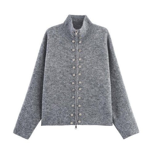 Damen Strickjacke mit hochwertiger Knopfdetail und modernen Akzenten Drune