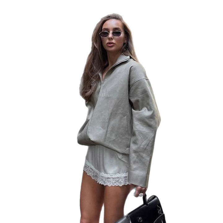 Damen Übergangsjacke aus hochwertigem Kunstleder Drune