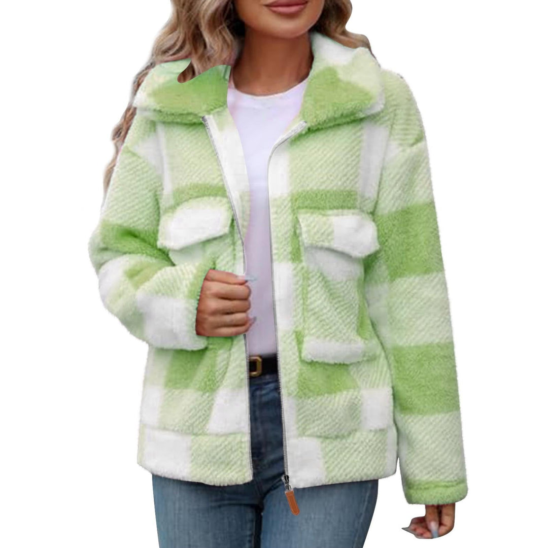 Drune | Damen Fleece Jack Karomuster
