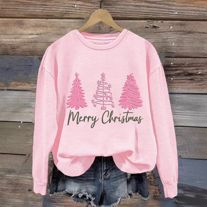Damen gemütlicher Christmas Sweatshirt mit festlichem Print Drune