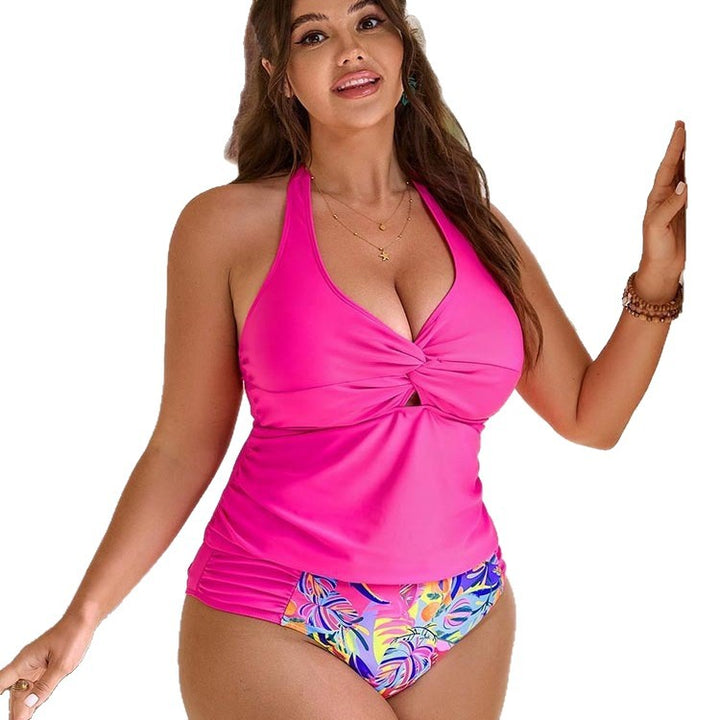 Damen Tankini mit floralem Design und in modischer Wickeloptik Drune