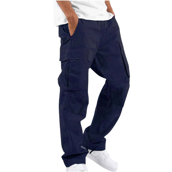 Herren nan lässige Baumwoll Cargo-Hose mit Multi-Taschen und verstellbarem Saum Drune