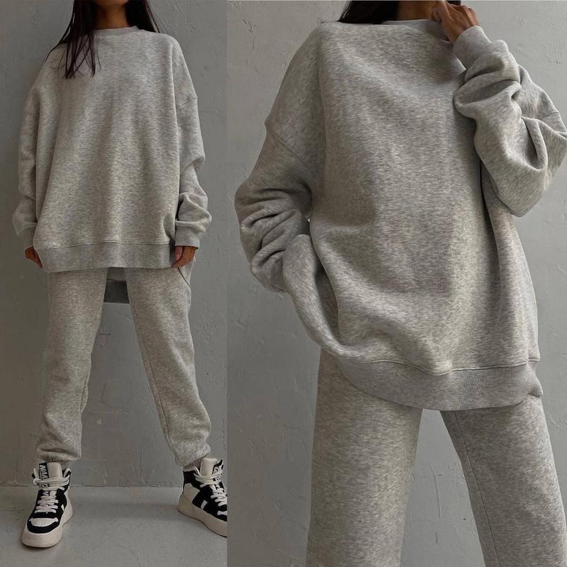 Damen gemütliches Oversized Sweatanzug-Set Drune