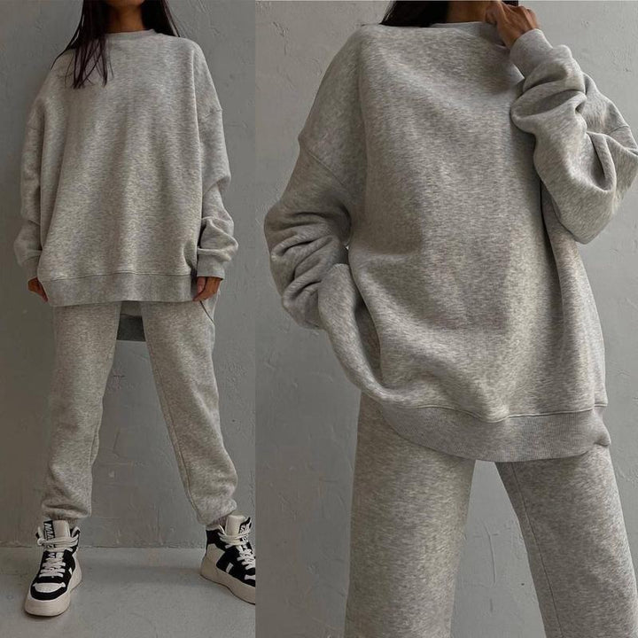 Damen gemütliches Oversized Sweatanzug-Set Drune