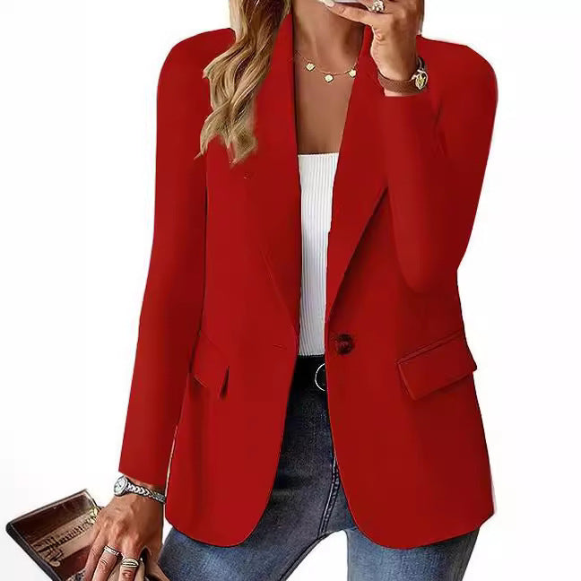 Damen eleganter Blazer mit schmaler Silhouette und funktionalen Taschen Drune