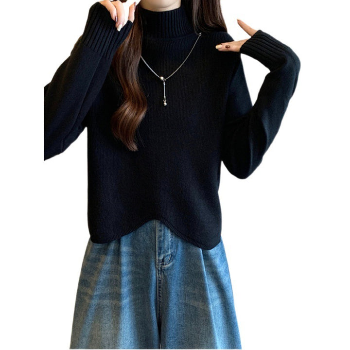 Damen eleganter Rollkragenpullover im lässigen Schnitt Drune