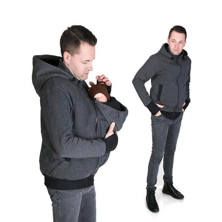 Herren Multifunktionale Tragejacke mit herausnehmbarem Babyeinsatz Drune