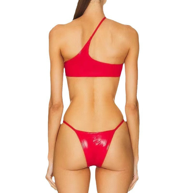Damen asymmetrischer Bikini mit zartem Schnitt und minimalistischem Design Drune