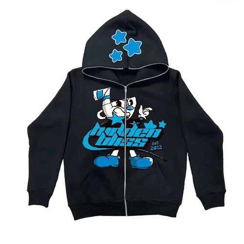 Damen Kapuzenjacke mit aufregendem Grafikdesign Drune