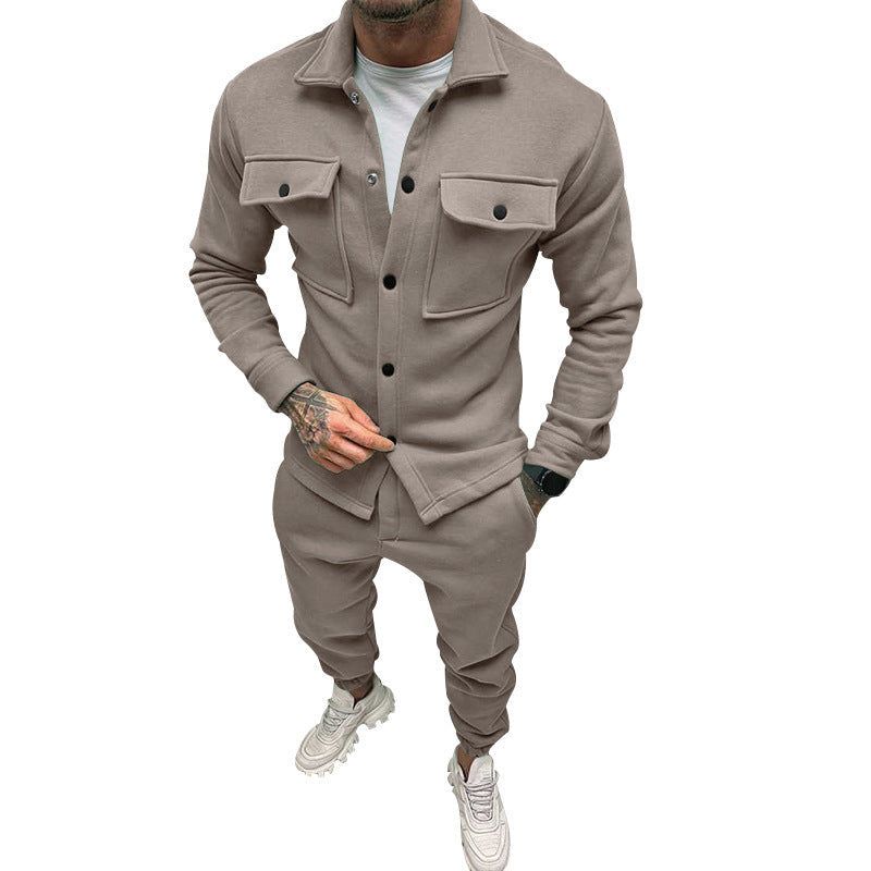 Herren Sportliches Freizeit-Set im lässigen Casual-Look mit funktionalen Taschen Drune