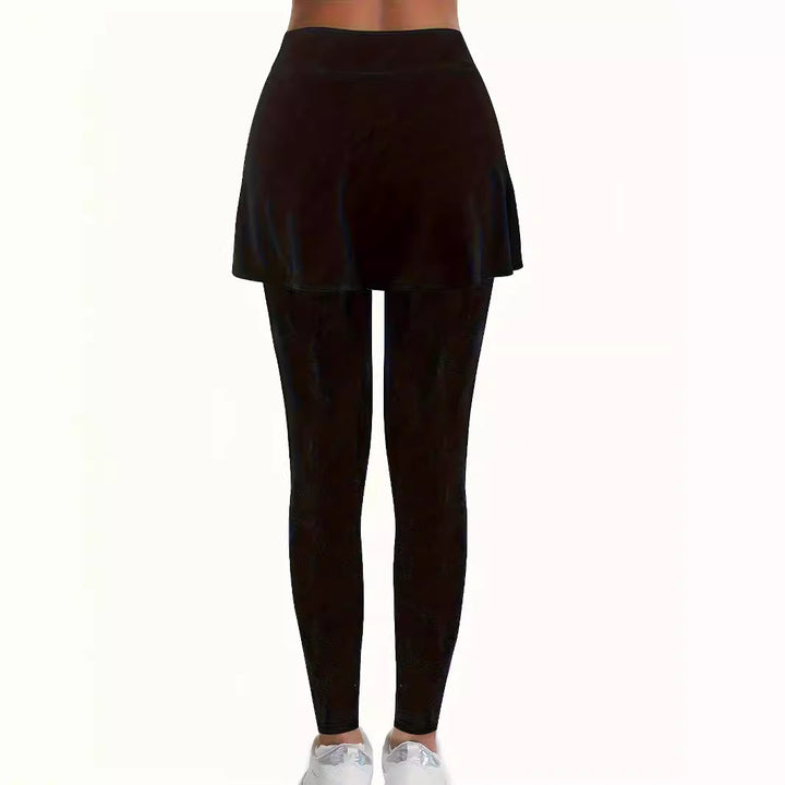 Damen Sportliche Leggings mit integriertem Rock Drune