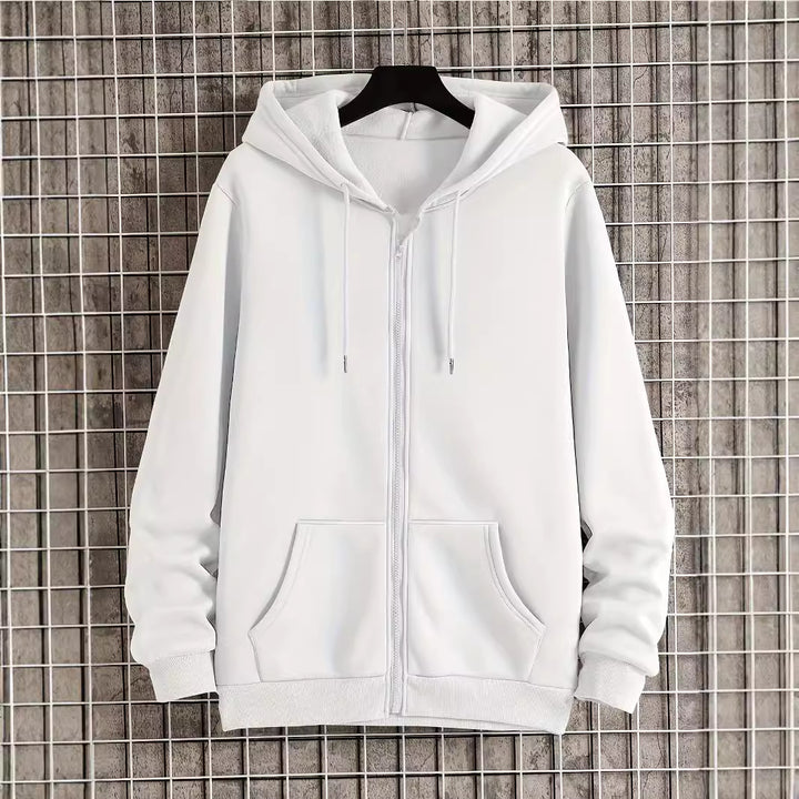 Damen bequeme Kapuzenjacke mit durchgehendem Reißverschluss und geräumigen Taschen Drune