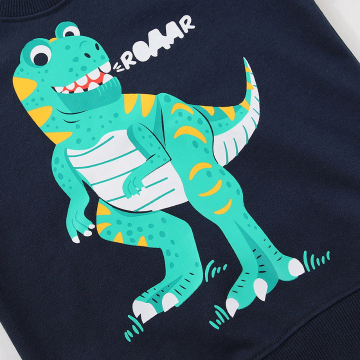 Jungen Sweatshirt mit lustigem Dinosaurier-Motiv Drune