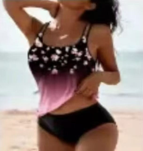Damen Tankini mit floralem Muster und sportlichem Schnitt Drune