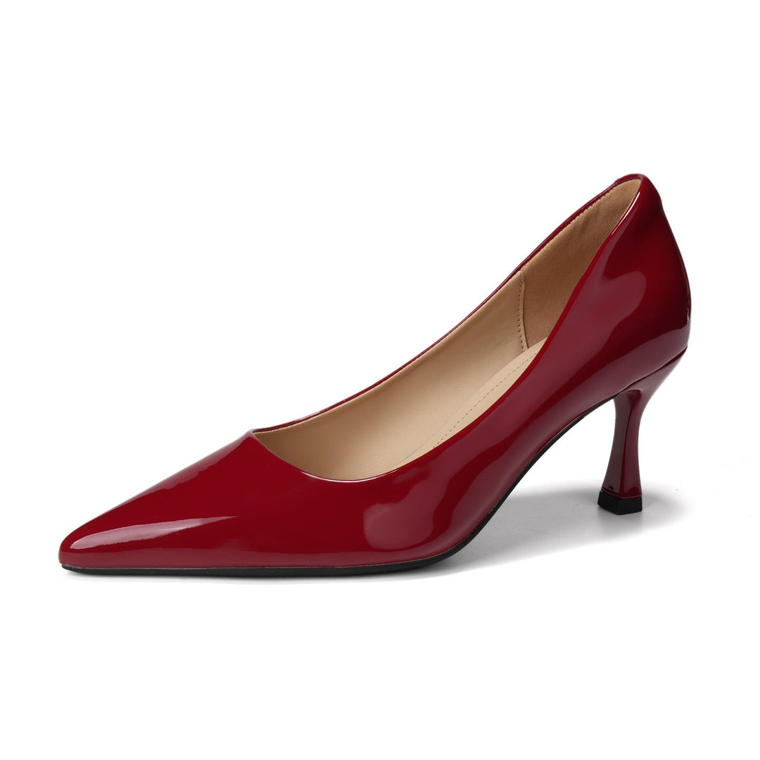 Damen Elegante Lack-Pumps mit komfortablem Blockabsatz Drune