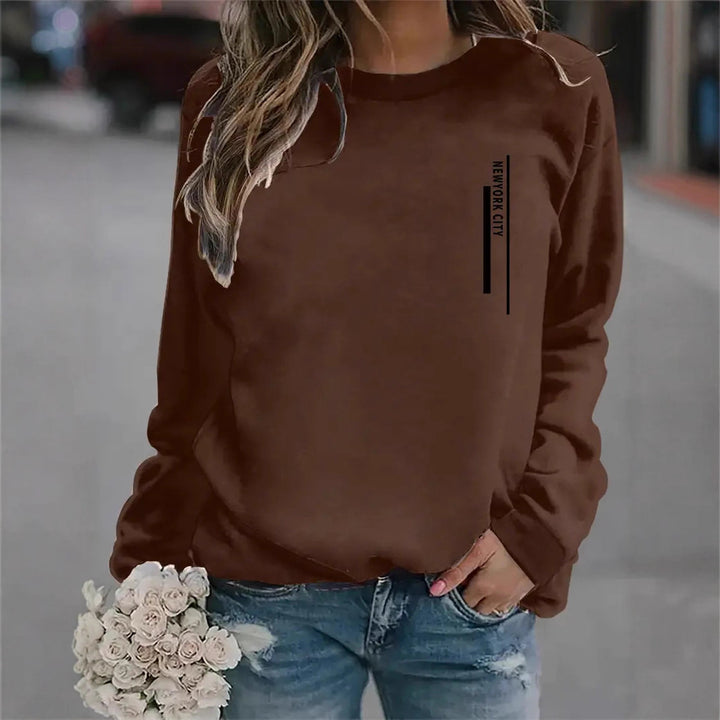 Damen Sweatshirt mit modernem Städte-Aufdruck Drune