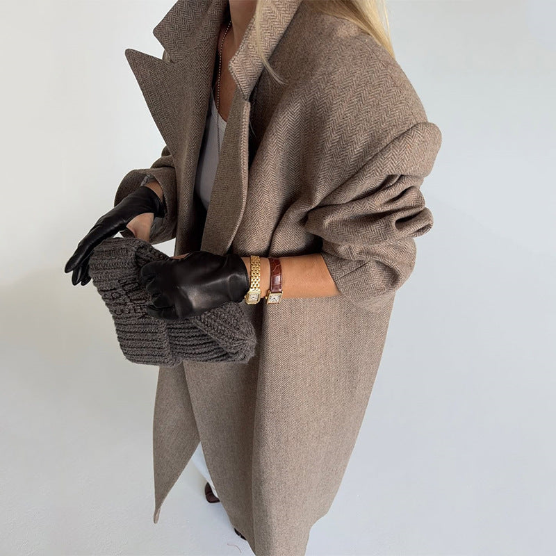 Damen eleganter Oversize-Trenchcoat Drune