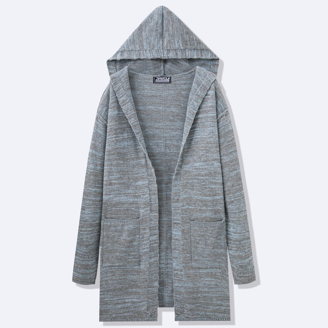 Herren Langer Strickmantel mit modernem Design und lässigen Details Drune