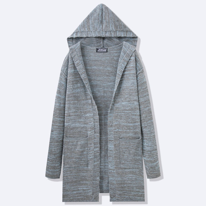 Herren Langer Strickmantel mit modernem Design und lässigen Details Drune
