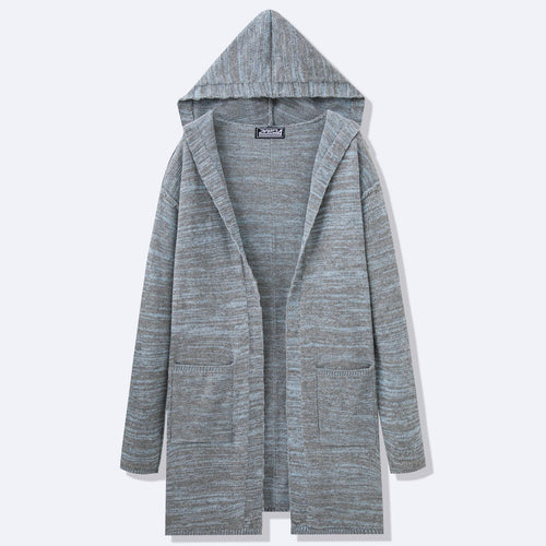 Herren Langer Strickmantel mit modernem Design und lässigen Details Drune