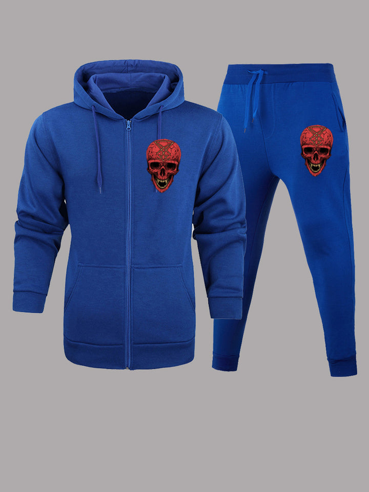 Herren Sportanzug mit detailreichem Totenkopf-Design Drune