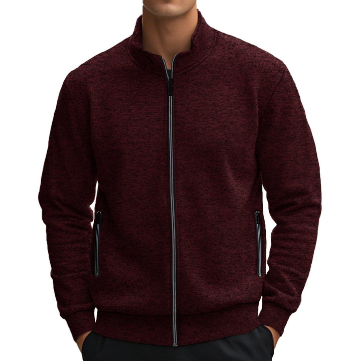 Herren Freizeitjacke mit hohen Kragen und reflektierenden Reißverschlussdetails Drune