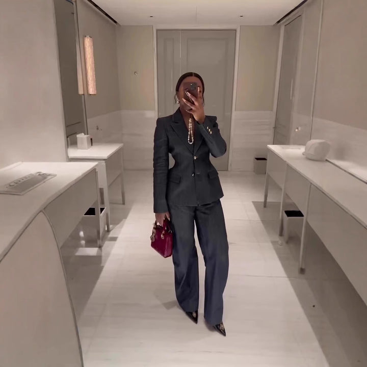 Damen elegante Business-Anzugkombination Drune