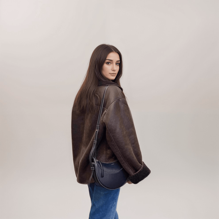 Drune | Faux Shearling Jacke - Warm & Stilvoll - Lederlook - Winter-Essential