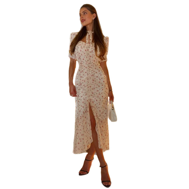 Damen Maxikleid mit floralem Muster und eleganten Details Drune
