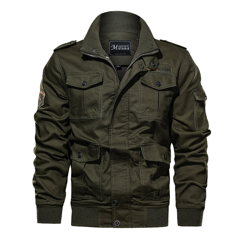 Herren nan robuste Fieldjacke mit Mehrfachtaschen, gesteppter Innenleiste und Rippbündchen Drune