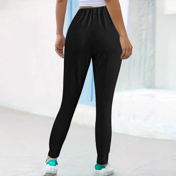 Damen bequeme Jogginghose mit elastischem Bund und praktischen Seitentaschen Drune