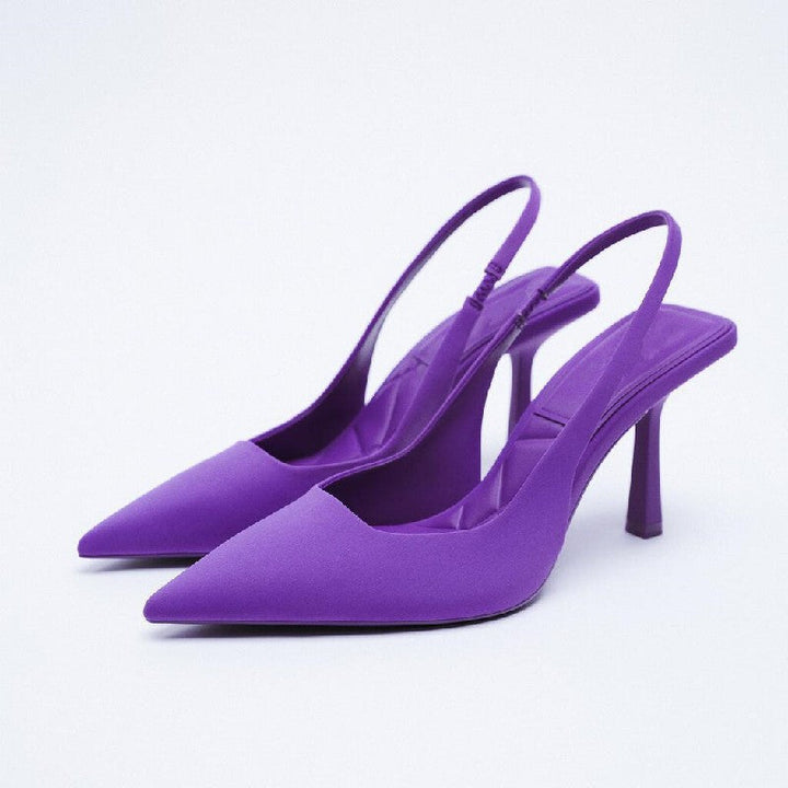 Damen Sling-Pumps mit elegantem V-Ausschnitt und komfortablem Blockabsatz Drune