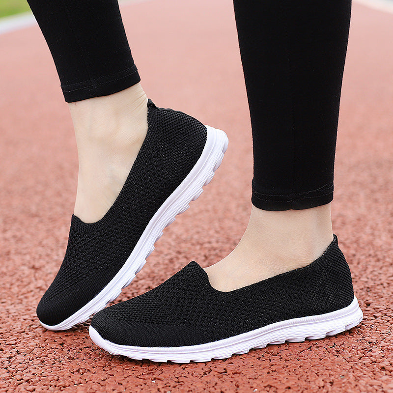Damen nan nahtloser Komfort-Schlupfschuh mit elastischem Maschenobermaterial und gedämpfter Laufsohle Drune