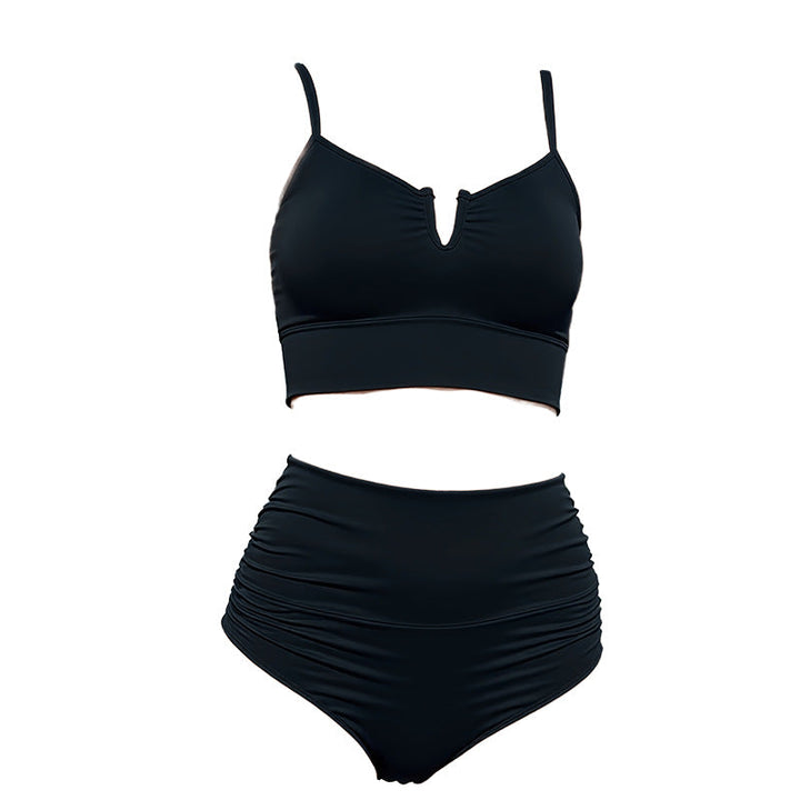 Damen Hochtailliertes Bikini-Set mit elegantem Crop-Top Drune